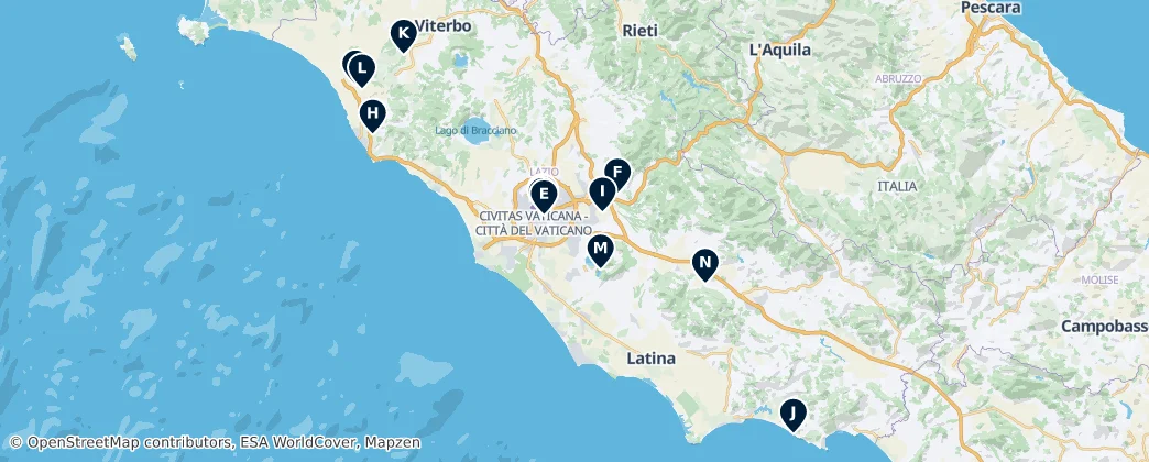 Map of Latium