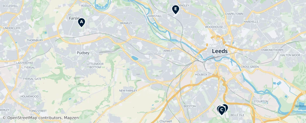Map of Leeds
