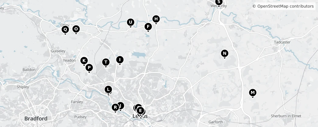 Map of Leeds