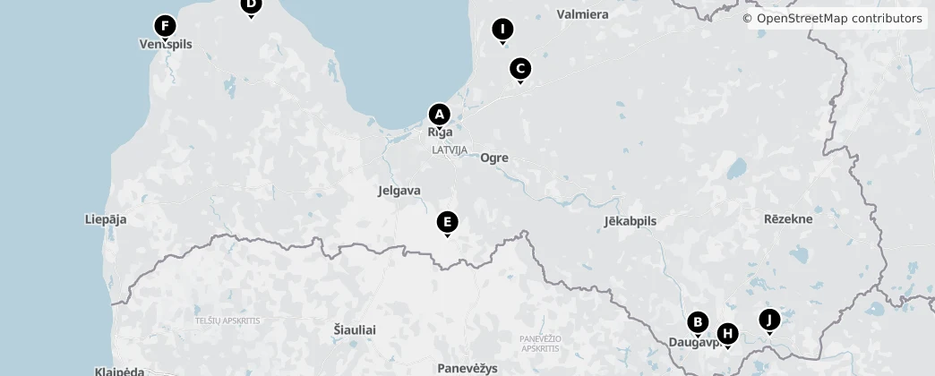 Map of Lettonie
