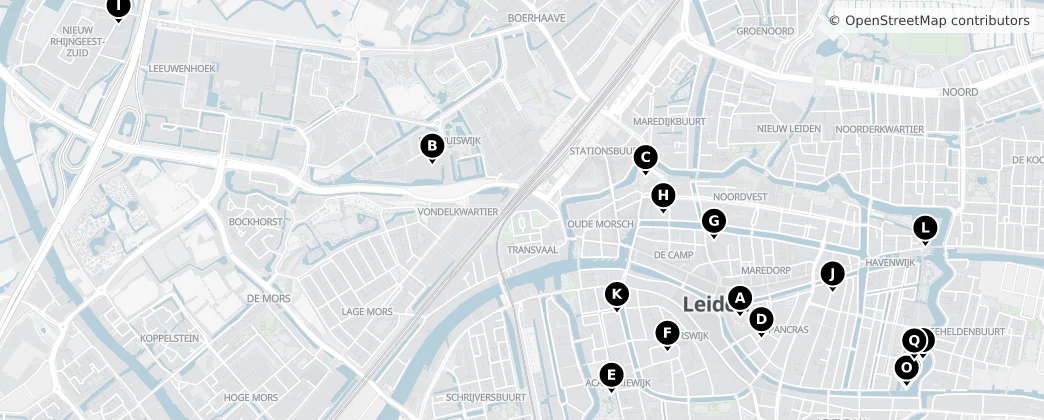 Map of Leyde