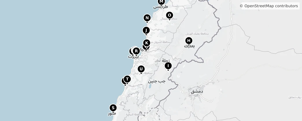 Map of Liban