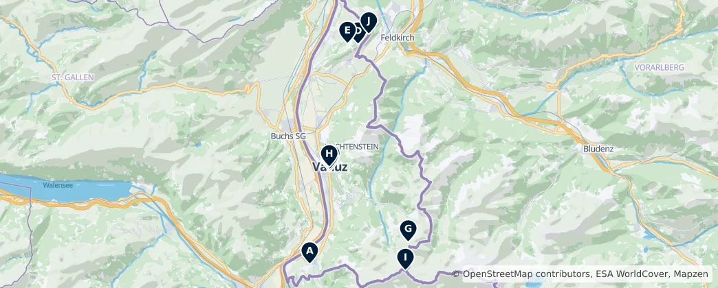 Map of Liechtenstein