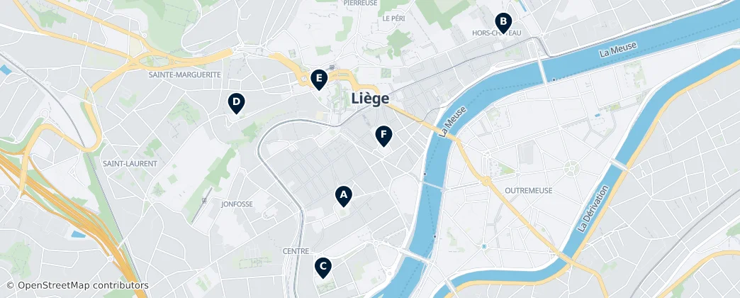 Map of Liège