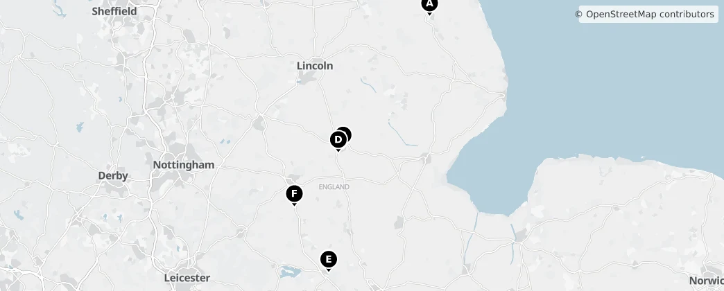Map of Lincolnshire