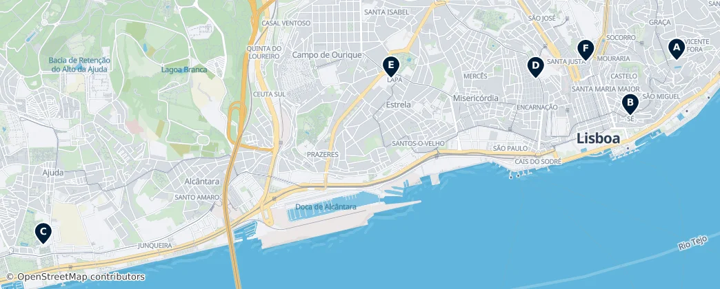Map of Lisbonne