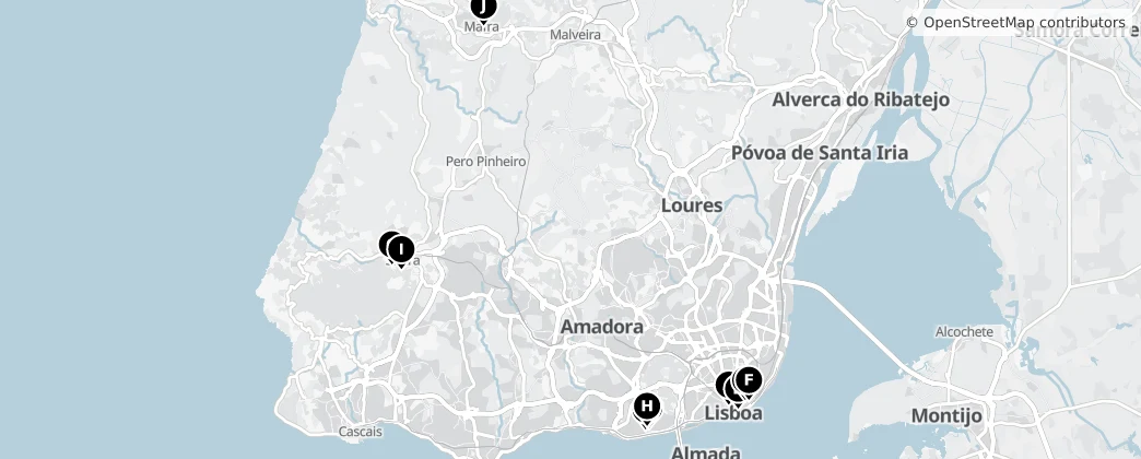 Map of Région métropolitaine de Lisbonne