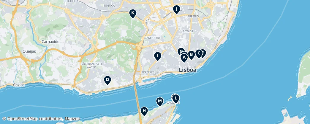 Map of Lisbonne
