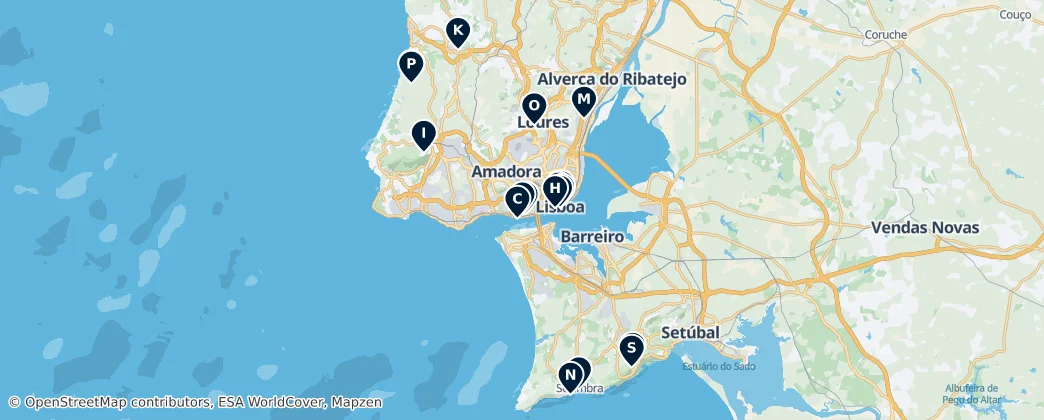 Map of Région métropolitaine de Lisbonne
