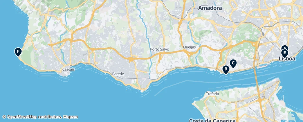 Map of Lisbonne