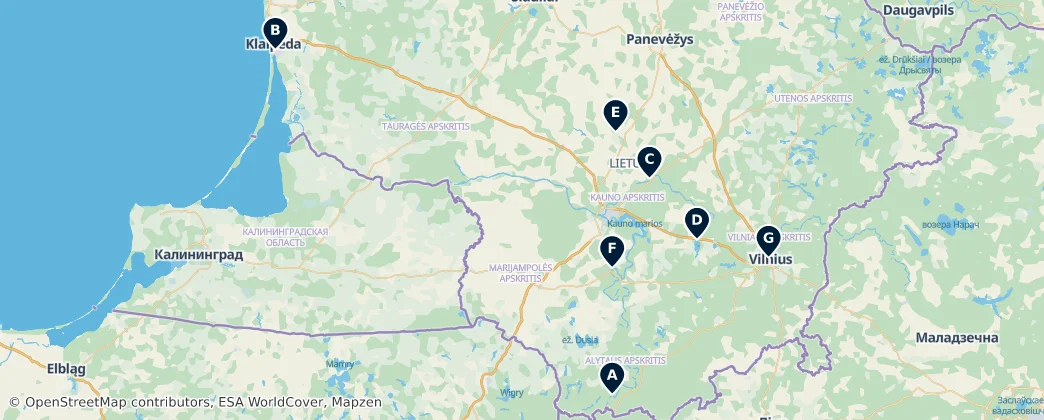 Map of Lituanie