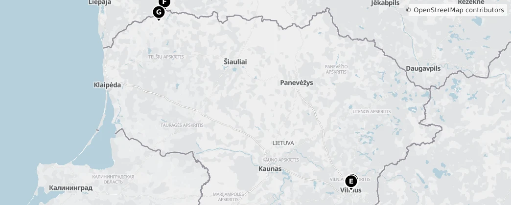 Map of Lituanie