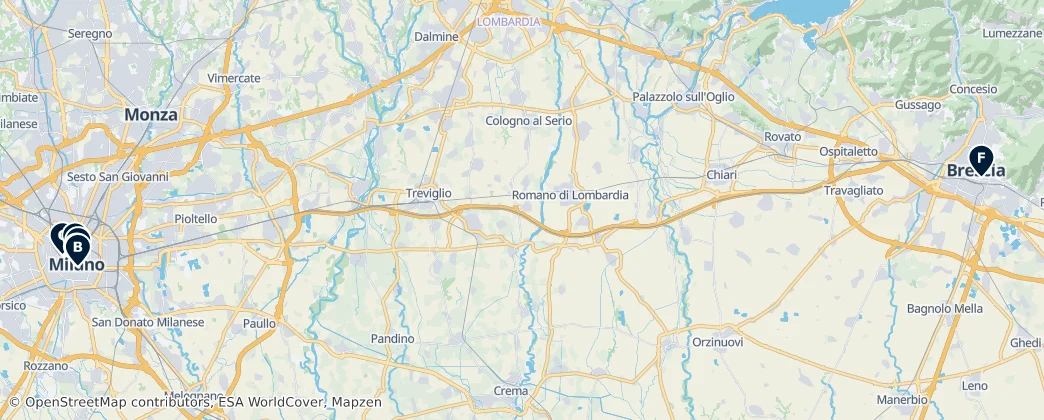 Map of Lombardie
