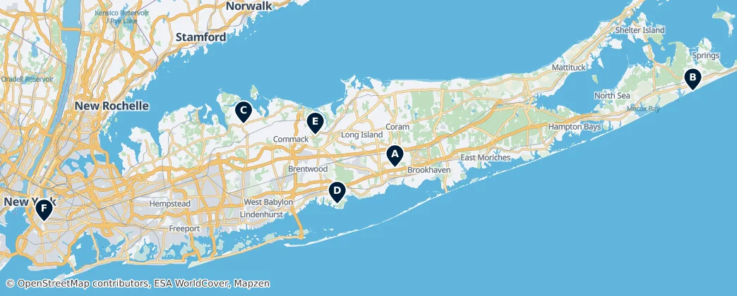 Map of Long Island