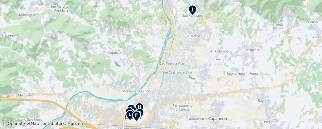 Map of Lucques