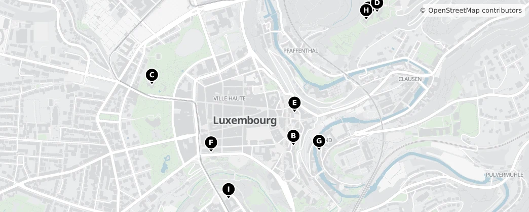 Map of Luxembourg