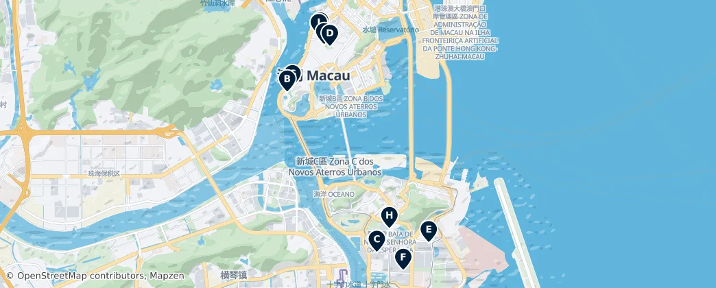 Map of Macao