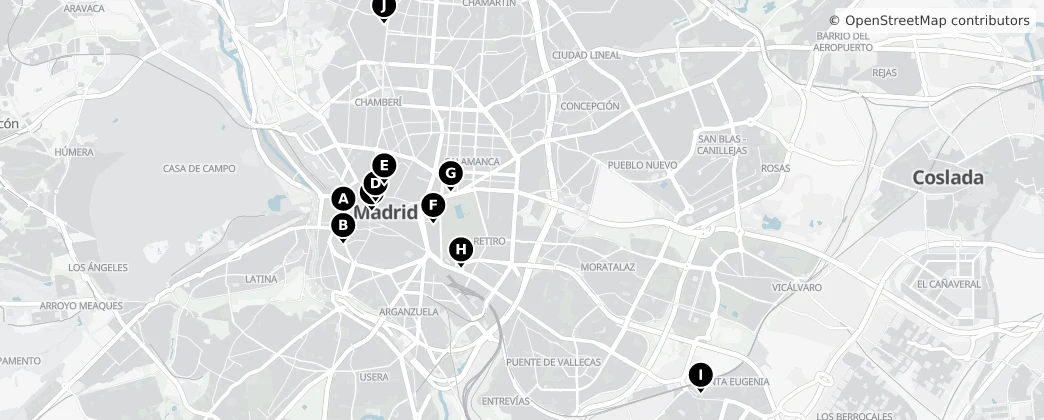 Map of Madrid