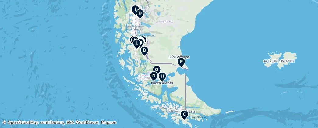 Map of Magellan et Antarctique chilien