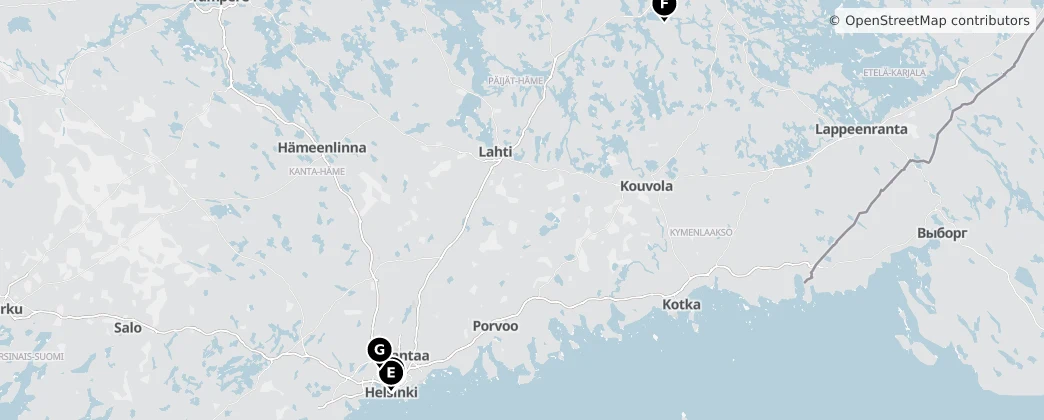 Map of Mainland Finland