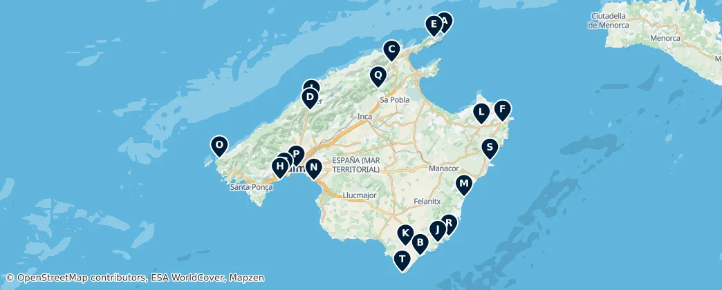 Map of Majorque