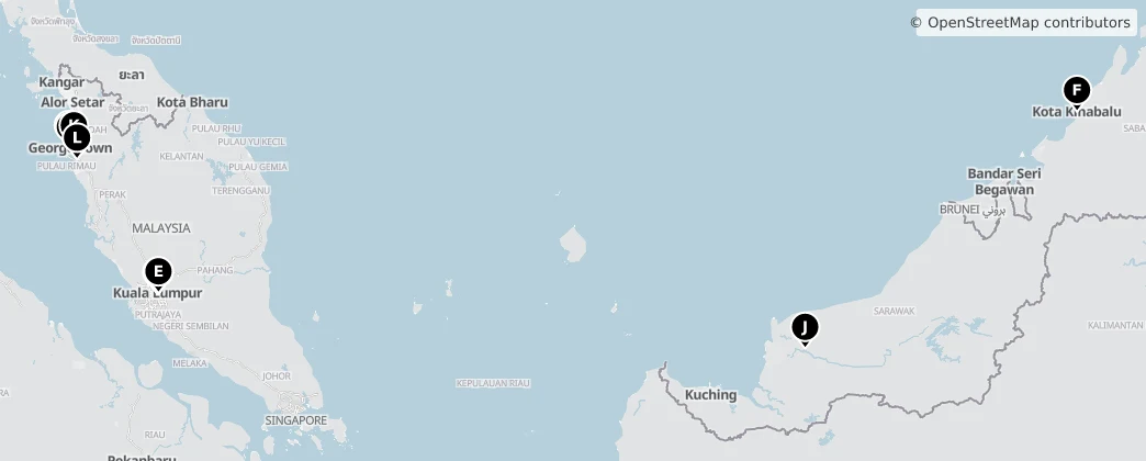 Map of Malaisie