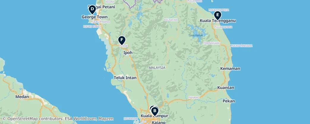 Map of Malaisie