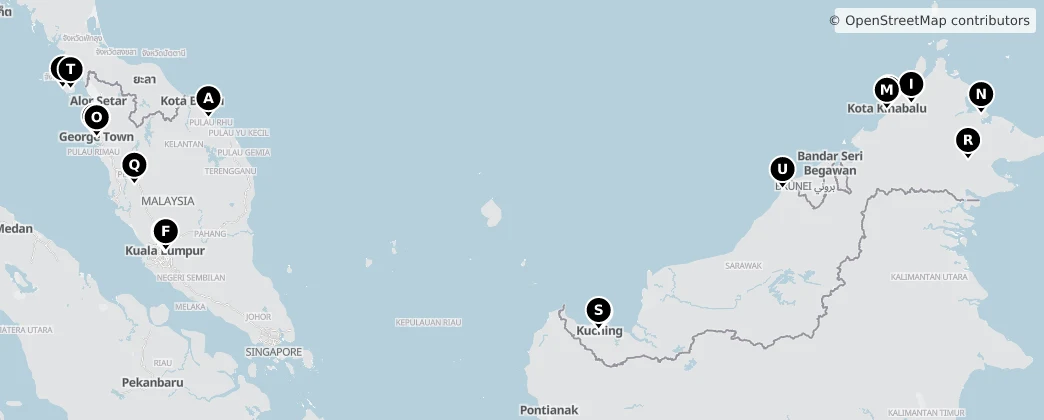 Map of Malaisie