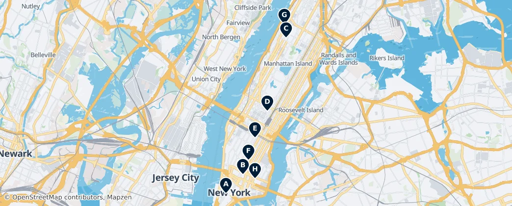 Map of Manhattan