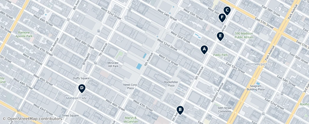 Map of Manhattan Community Board 5