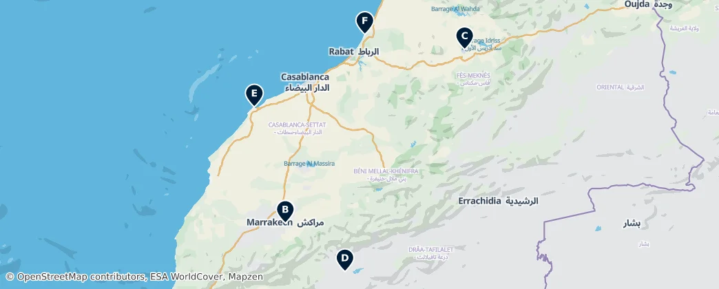 Map of Maroc