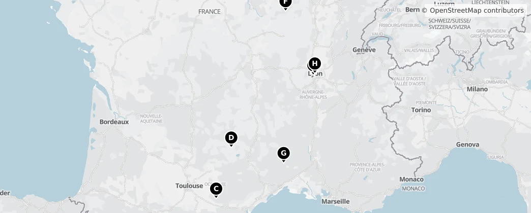 Map of Massif central