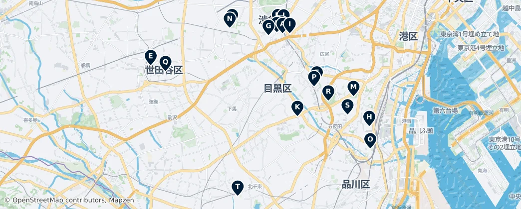Map of Meguro