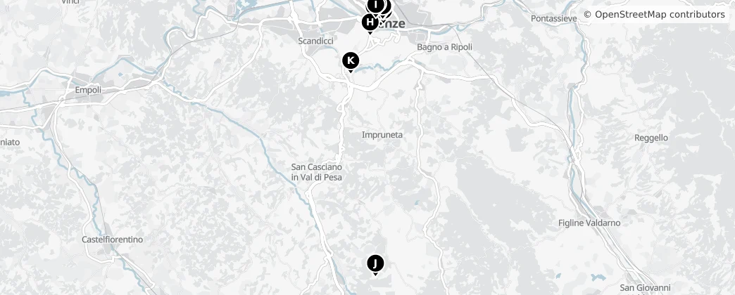 Map of Ville métropolitaine de Florence