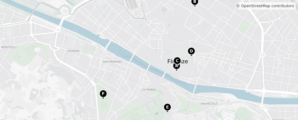 Map of Ville métropolitaine de Florence
