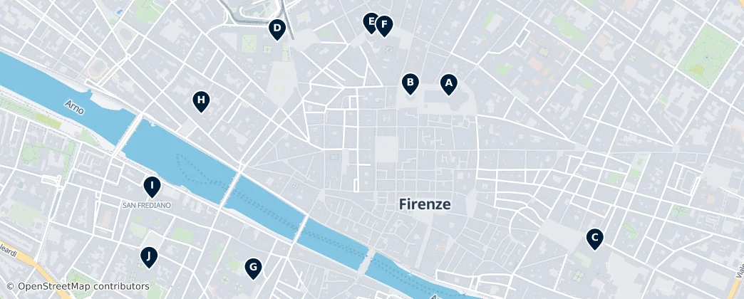 Map of Ville métropolitaine de Florence