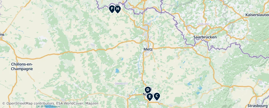 Map of Meurthe-et-Moselle