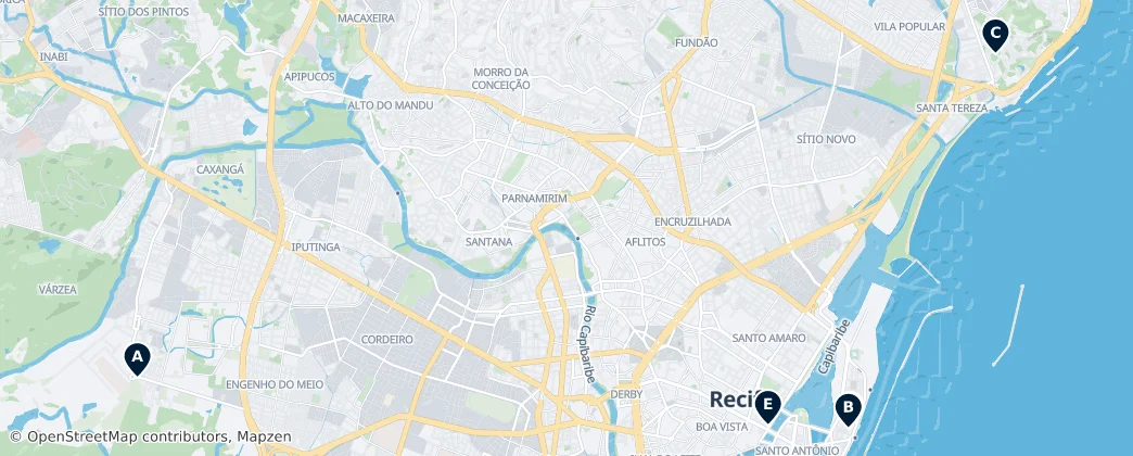 Map of Microrregião de Recife