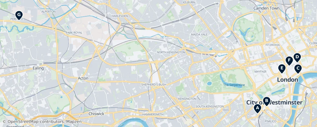 Map of Middlesex