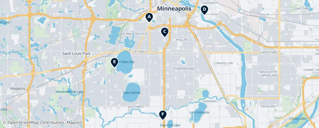 Map of Minneapolis