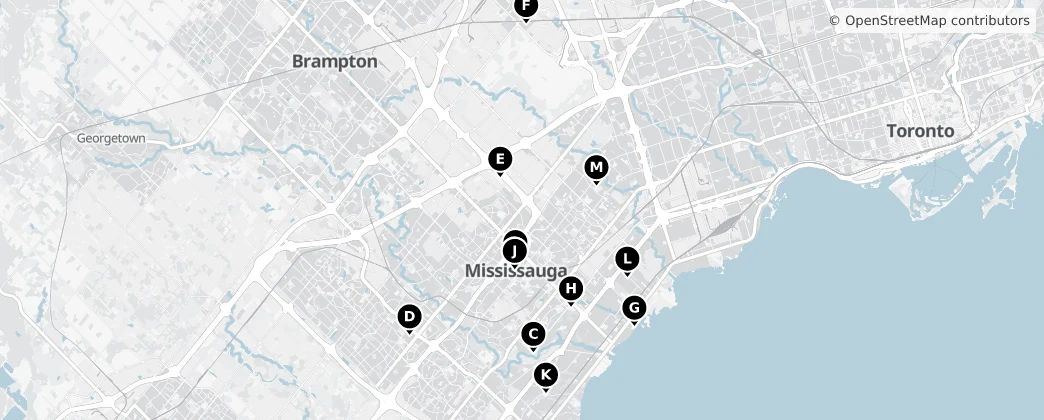 Map of Mississauga
