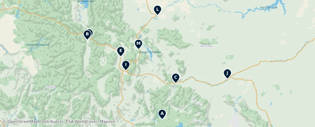 Map of Montana