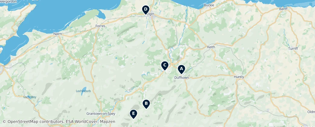 Map of Moray