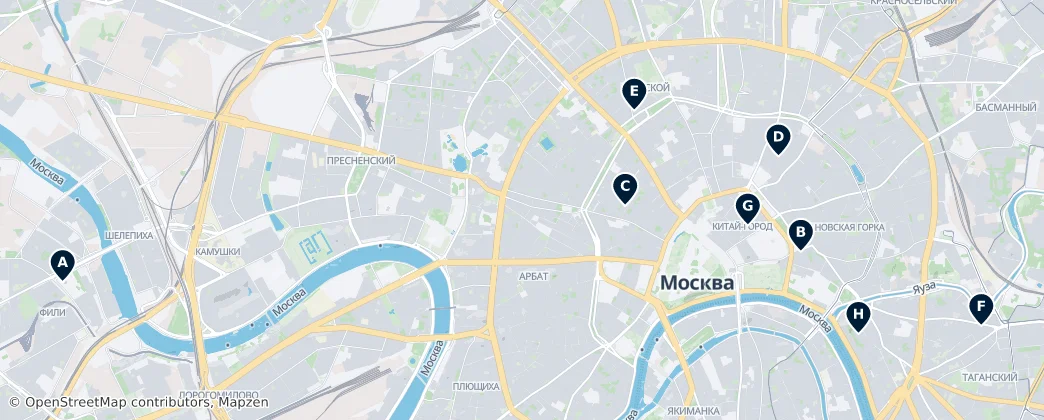 Map of Moscou