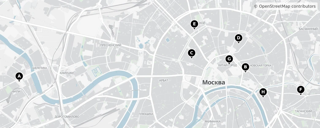 Map of Moscou