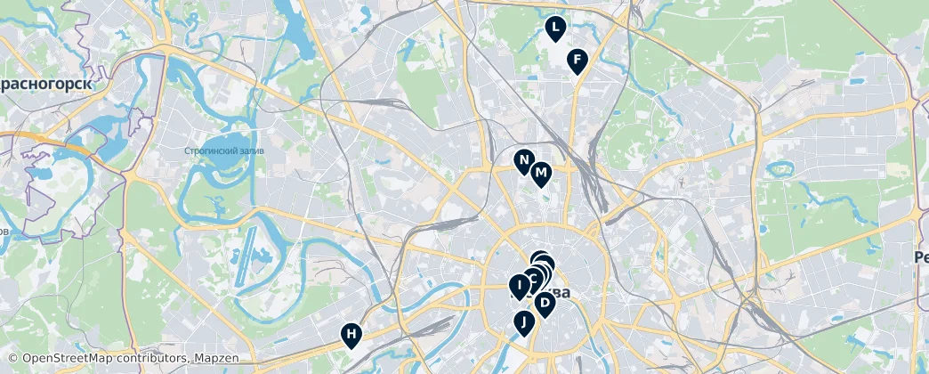 Map of Moscou