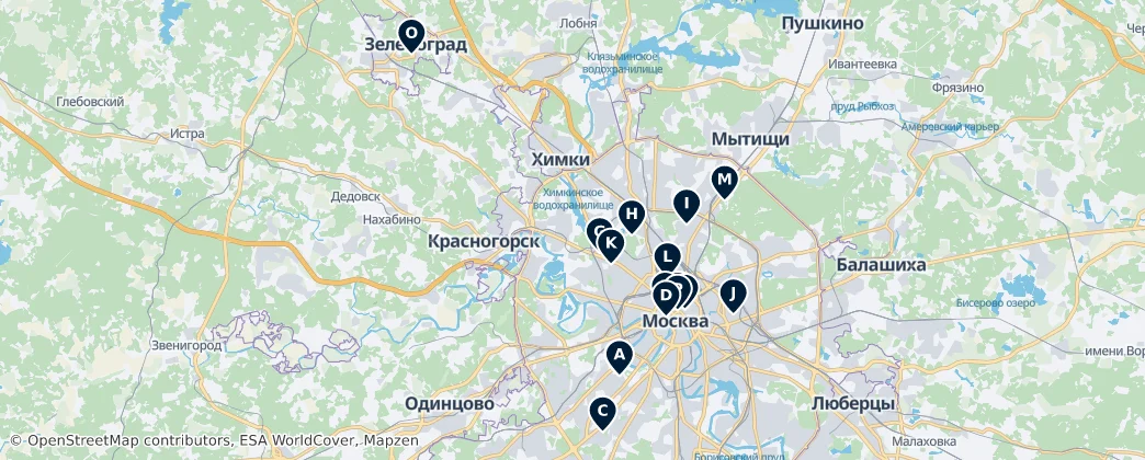 Map of Moscou