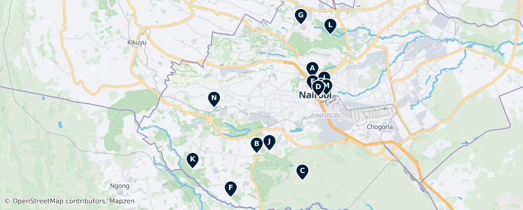 Map of Nairobi