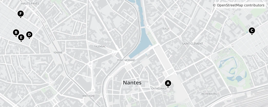 Map of Nantes