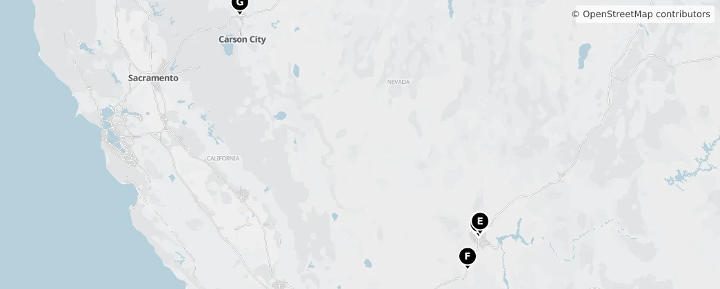 Map of Nevada